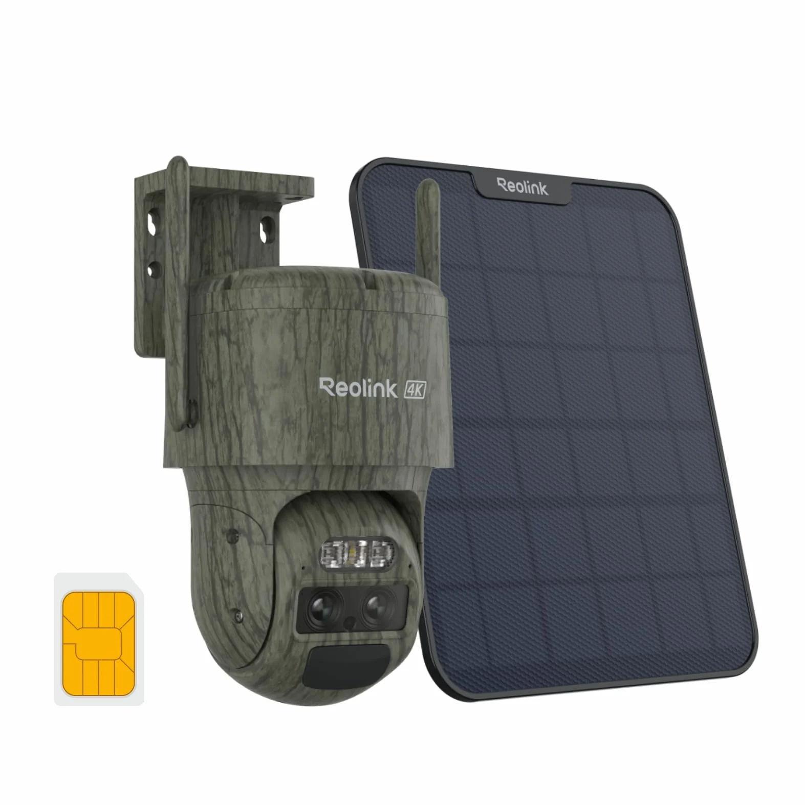 Reolink 4K 4G LTE Überwachungskamera mit SIM Karte, 6X Hybrid-Zoom | Dual-Objektiv, Auto-Tracking, Wildkamera Solar Akku Ohne WLAN, No-Glow IR, IP65 Wetterfest, TrackMix LTE Trail + Solarpanel