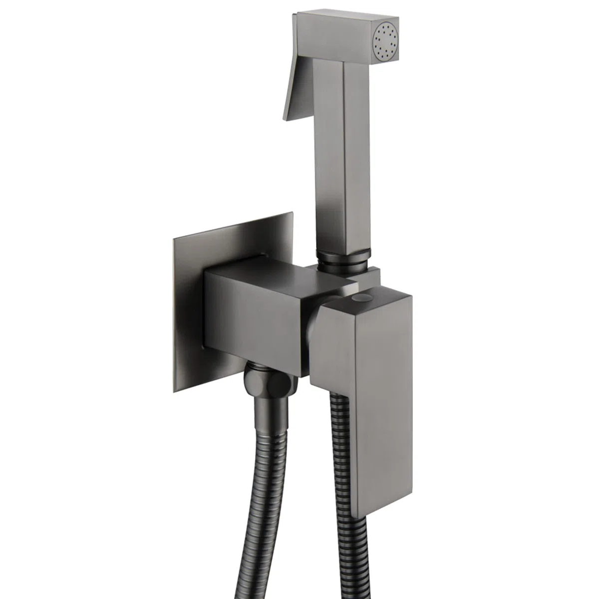 Hand-Bidet-Sprüher, Pistole, grau, Baby-Stoffwindel-Sprühset, Wandmontage, Messing, tragbarer Toiletten-Sprüher zum Baden von Haustieren, Damenhygiene