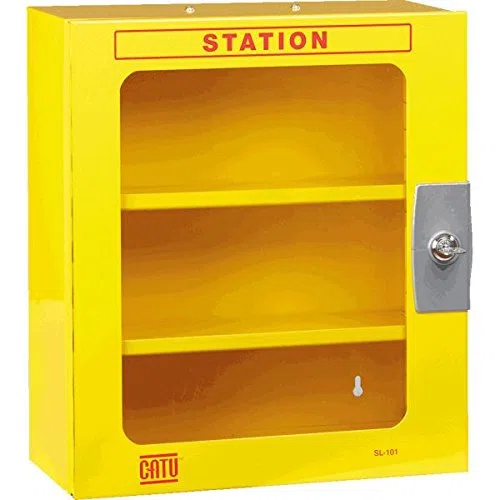 LEMAX® Lockout Station, verriegelbar, Metall, lackiert, Plexiglasfenster, 405x355x156mm