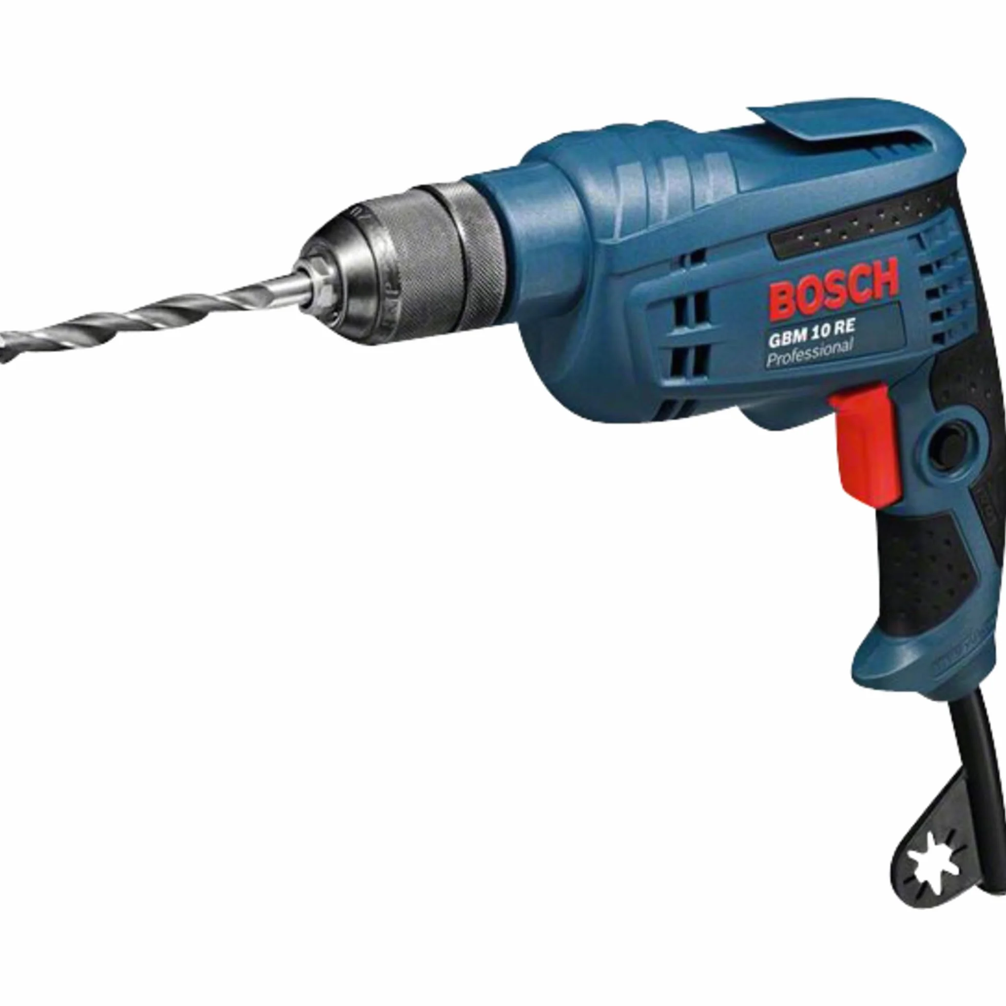 Bosch Professional Bohrmaschine GBM 10 RE (600 Watt, 1-10 mm Schnellspannborhfutter, im Karton), 0601473600