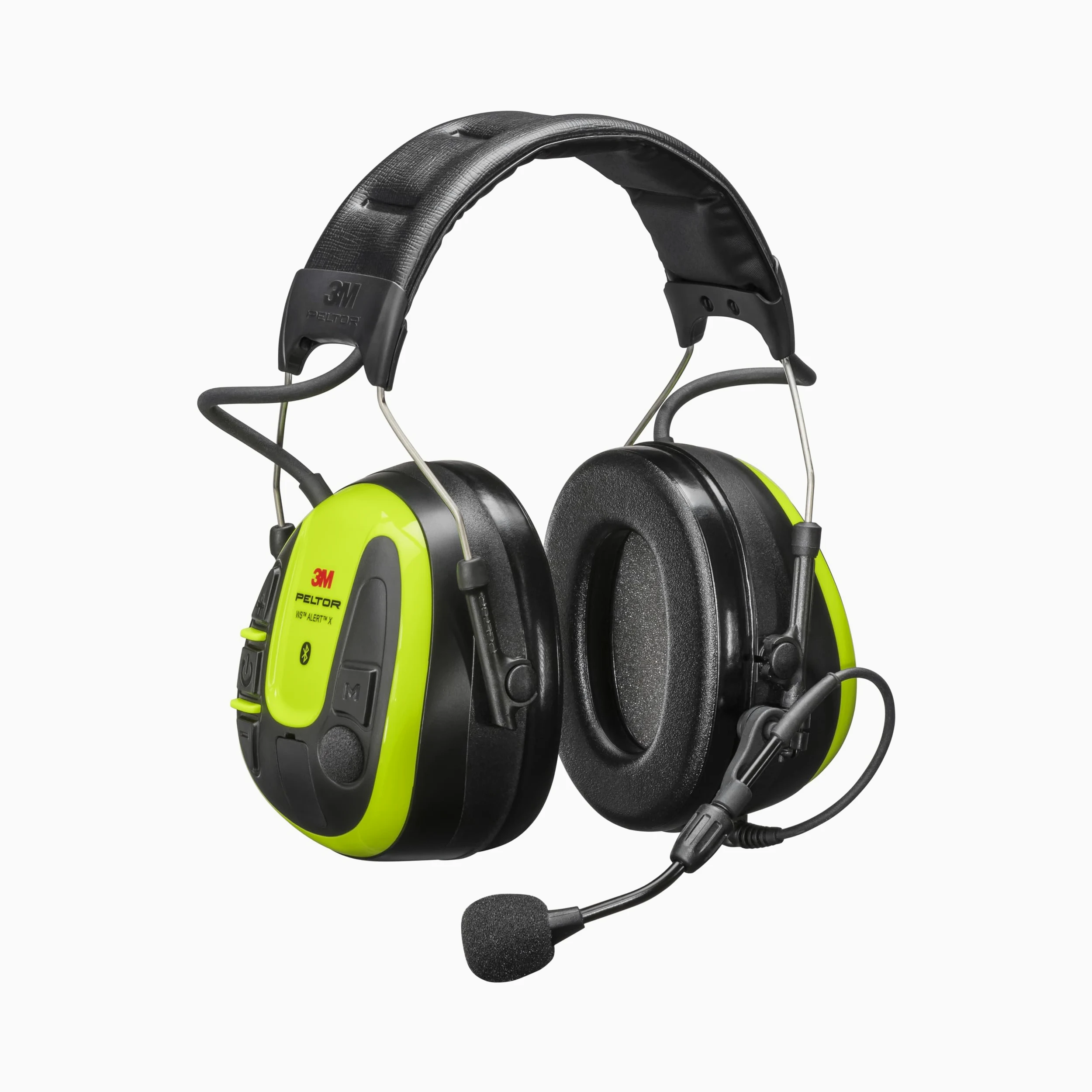 Peltor 3M WS ALERT X Gehörschützer, Persönliche Schutzausrüstung, 30 Db, Gelb, Bluetooth Headset mit Geräuschunterdrückung und Schwenkmikrofon, Hygiene Erinnerung, für Laute Umgebungen