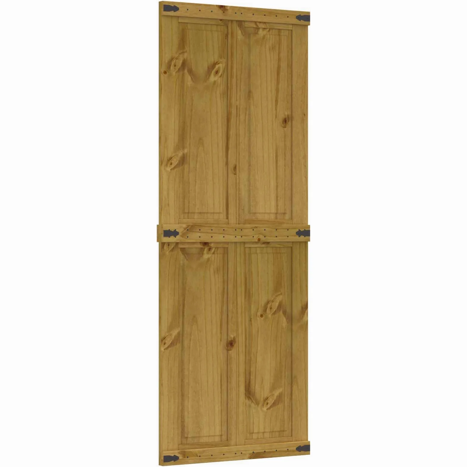Generisch Scheunentür Corona Honigbraun 80 x 210 cm Massives Kiefernholz,Heimwerkerbedarf,Baumaterialien,Türen-42021180