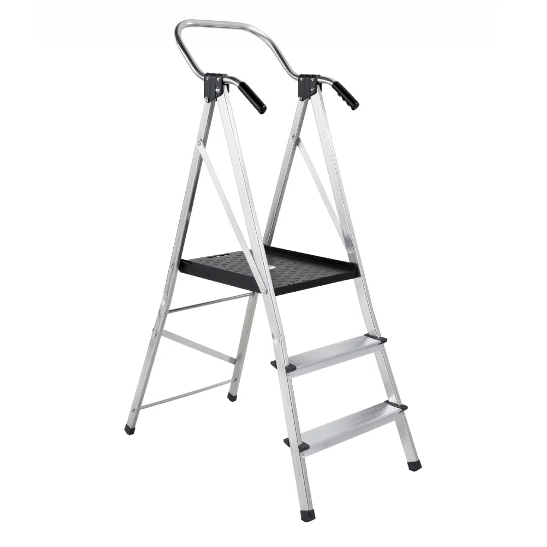 MEDOSAN Sicherheitsleiter | 3stufig | Haushaltshelfer | 5 Jahre Garantie | belastbar bis 150kg