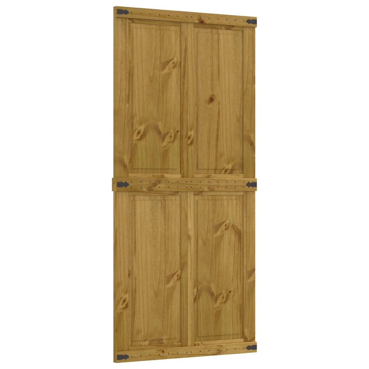Generisch Scheunentür Corona Honigbraun 100 x 210 cm Massives Kiefernholz,Heimwerkerbedarf,Baumaterialien,Türen-42021182