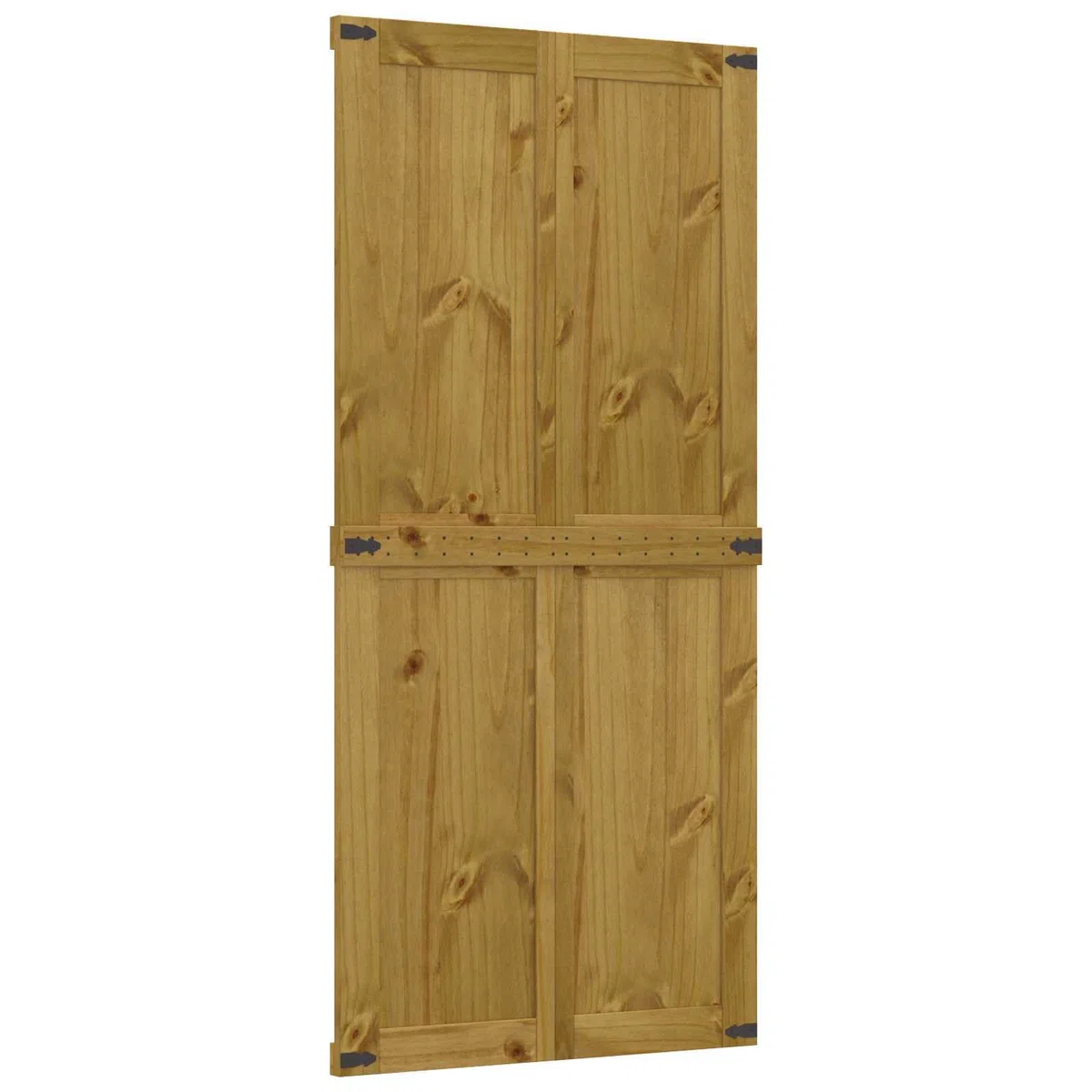 Generisch Scheunentür Corona Honigbraun 90 x 210 cm Massives Kiefernholz,Heimwerkerbedarf,Baumaterialien,Türen-42021181