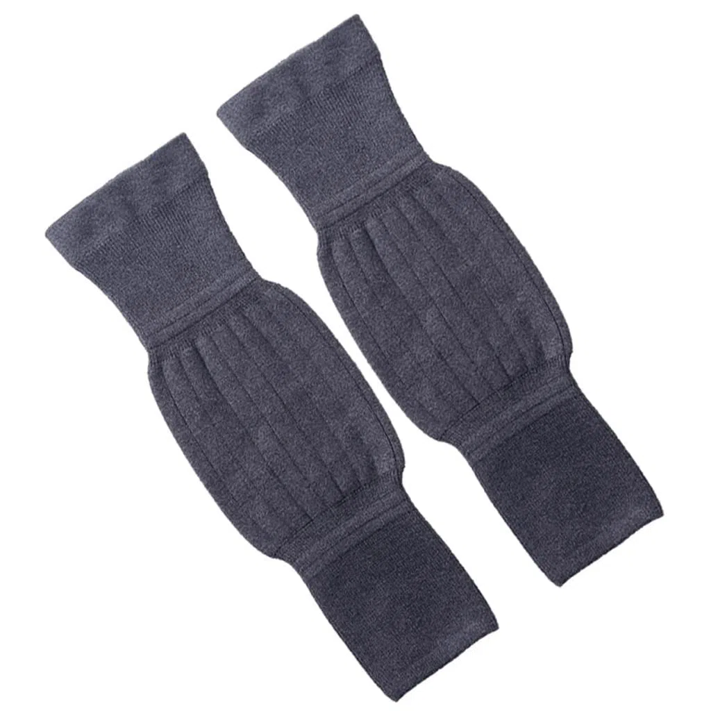 Warme Winter-Beinstulpen aus Wolle und Kaschmir, dicke Fleece-gefütterte Knieschützer, Stützschutz, lange Thermobandagen
