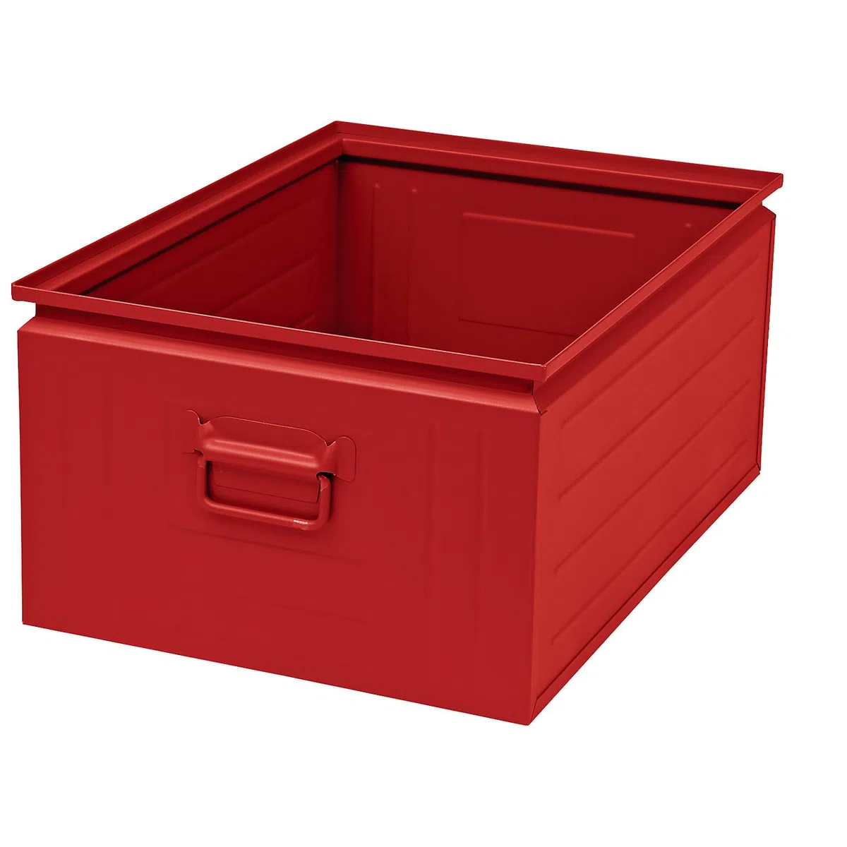 Kaiser + Kraft Stapelkasten aus Stahlblech | Volumen ca 80 l, feuerrot RAL 3000